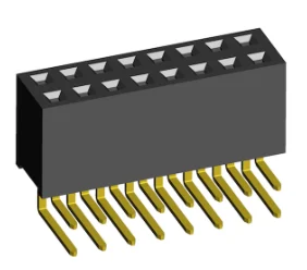 2.54mm Socket Double Rows Two Sides Contact R A Dip Type.(H=8.5)